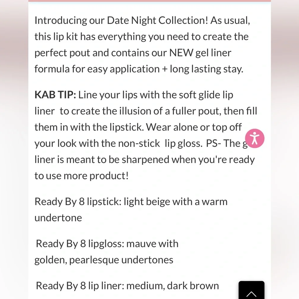 KAB Cosmetics Ready By 8 lip set